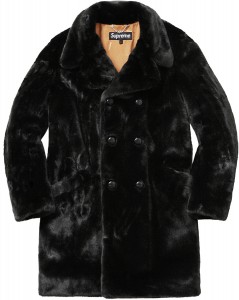 Faux Fur Double-Breasted Coat