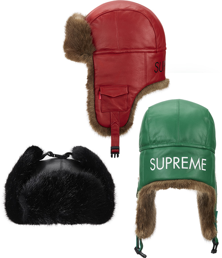 最大半額Supreme レザーフライトキャップ 新品未使用品 タグ付き 帽子