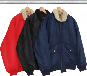 Quilted Nylon Tanker Jacket