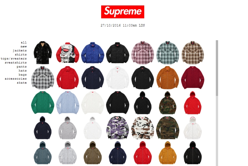 10月29日発売予定 Supreme 展開商品一覧 2016fw | Sneaker Box