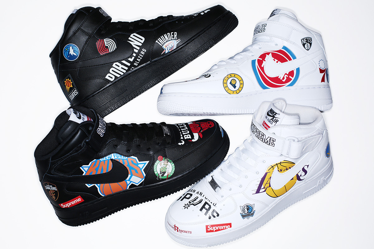 速報】国内3月10日発売予定 Supreme × Nike Air Force 1 Mid 07 NBA 他 AQ8017-001/100 |  Sneaker Box（スニーカーボックス）